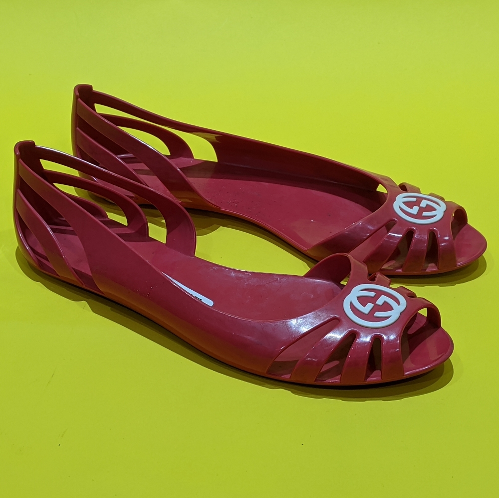 Gucci Jelly Flats Sandals